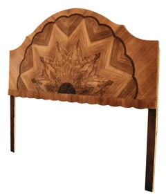 Art Deco Double Bed 'Sunburst' Headboard, c1930