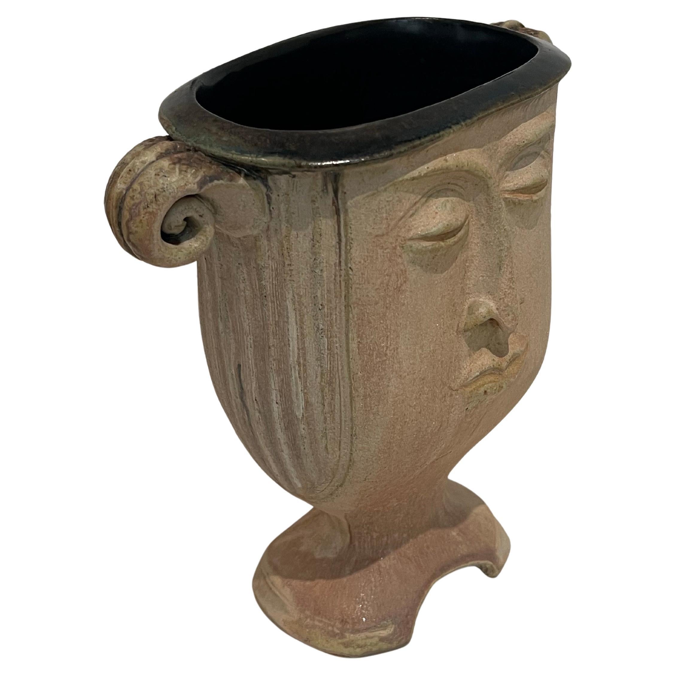 Céramique Vase décoratif en céramique Art Decoro à double visage en vente