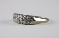 Art Deco Double-Row Diamond Band