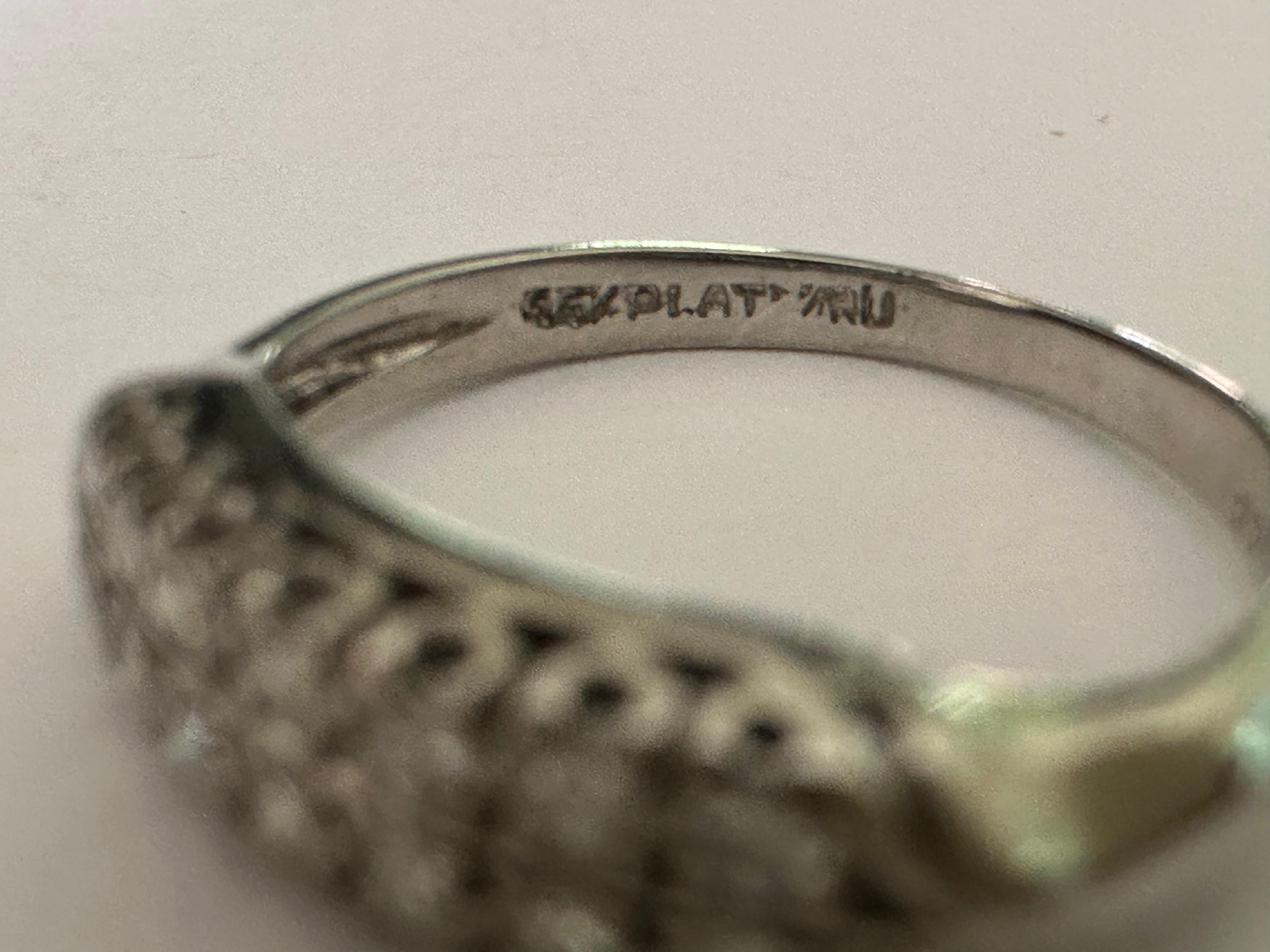 Single Cut Art Deco Double-Row Diamond Band For Sale