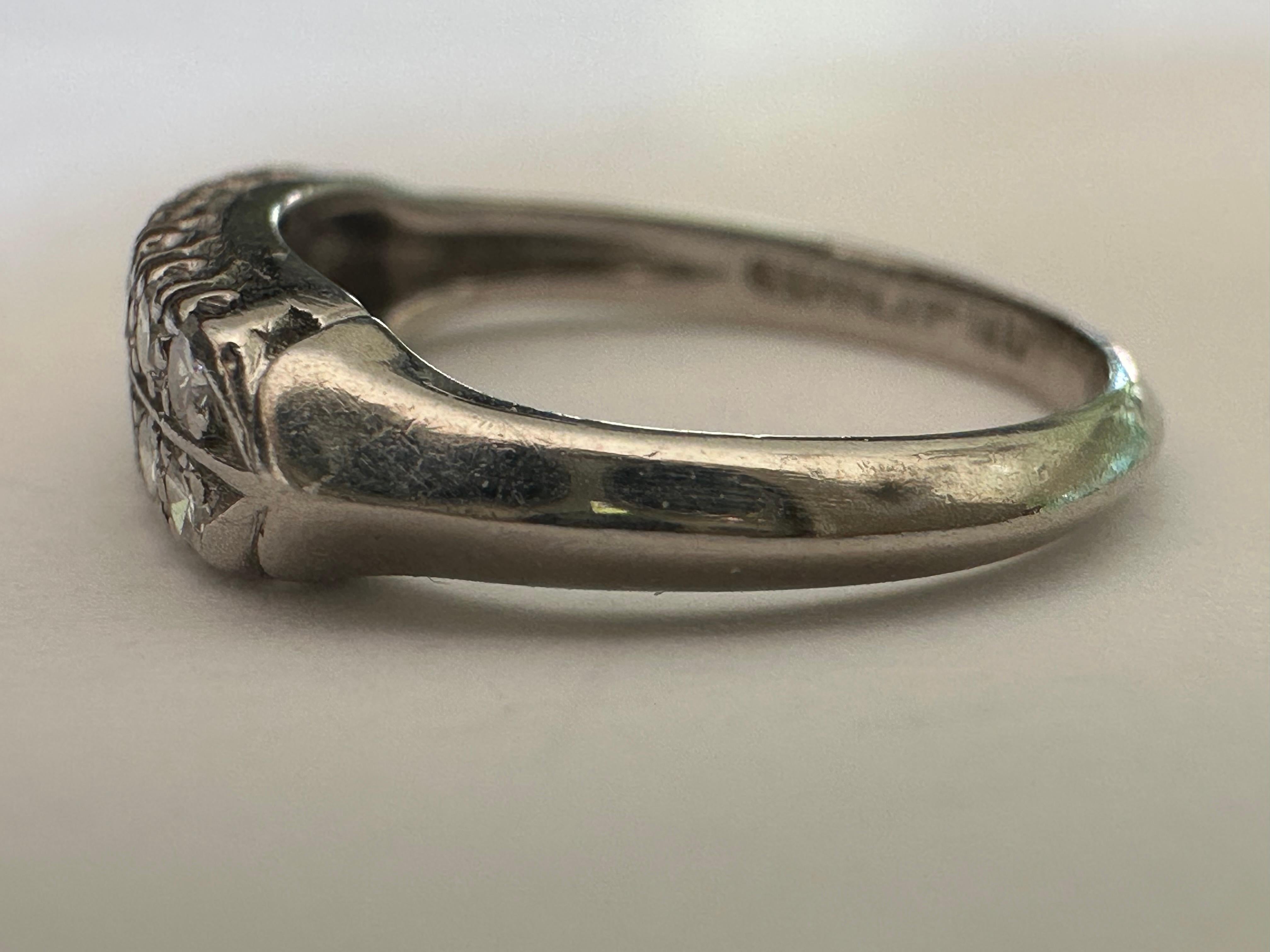 Art Deco Double-Row Diamond Band In Good Condition For Sale In Denver, CO
