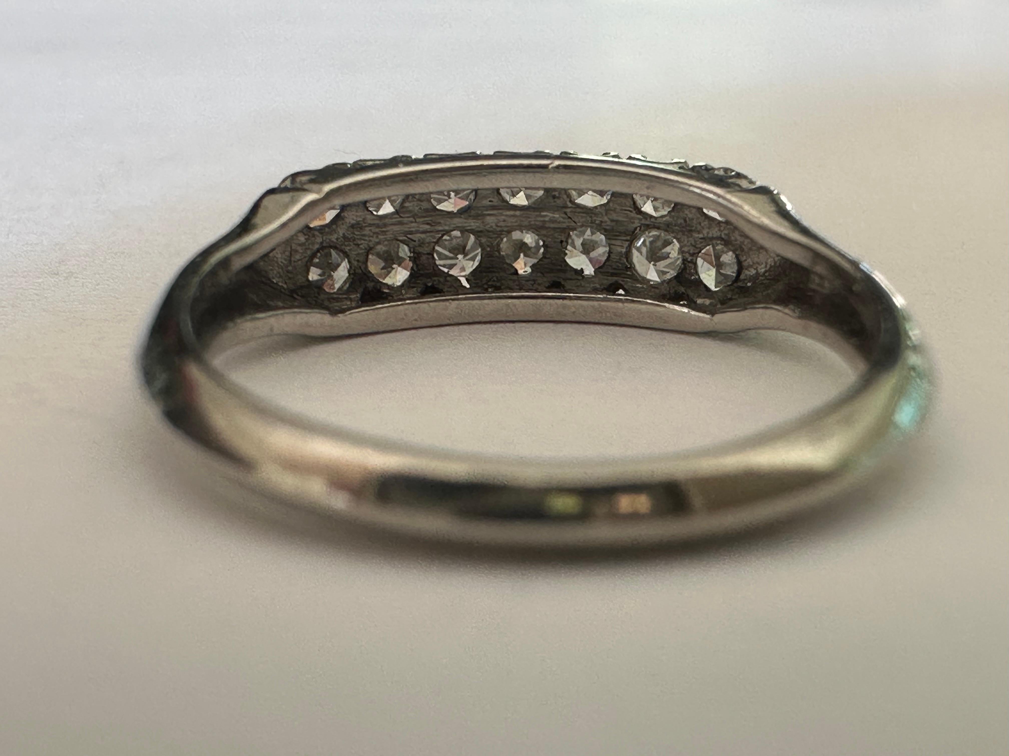 Women's Art Deco Double-Row Diamond Band For Sale