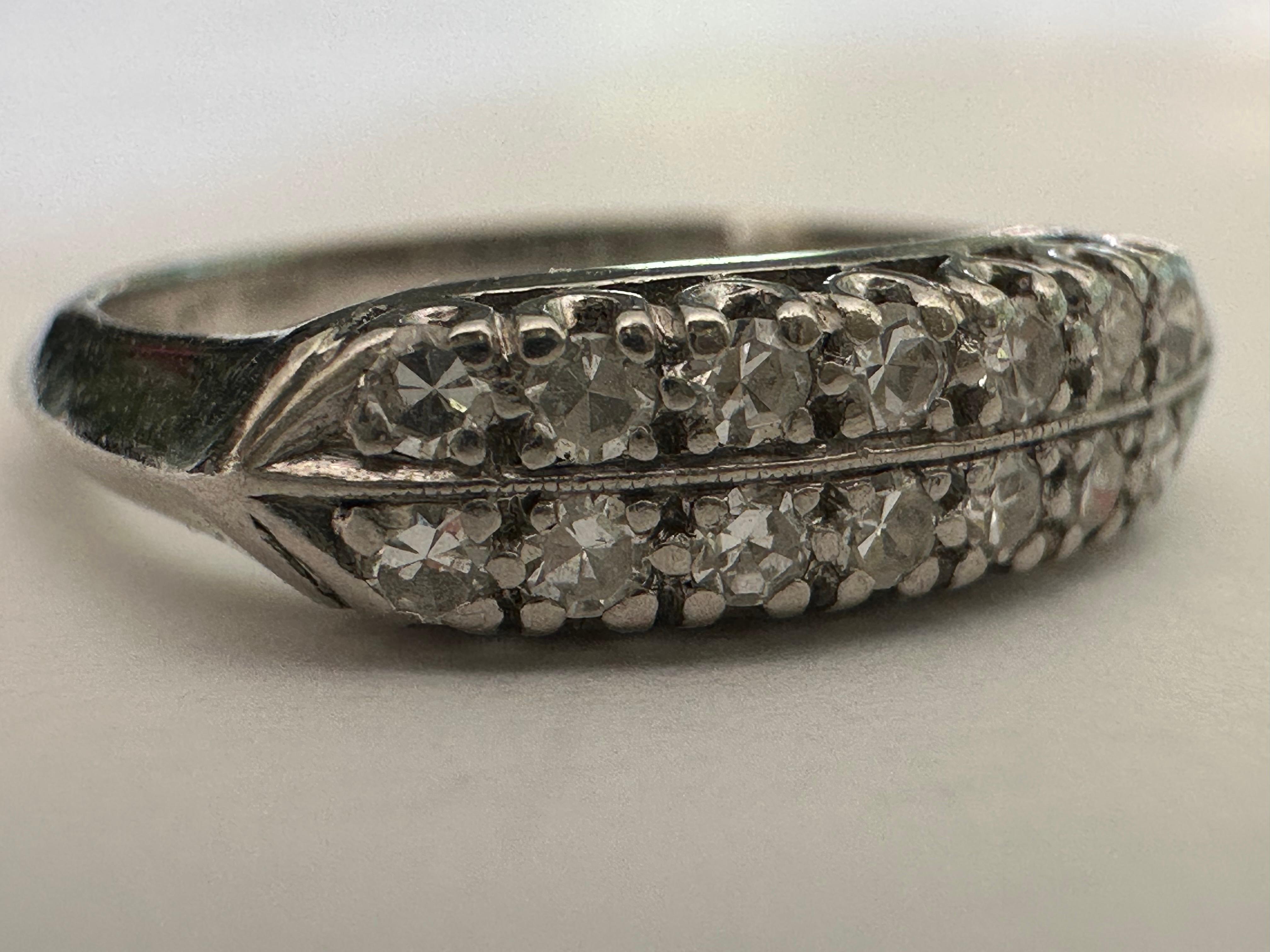 Art Deco Double-Row Diamond Band For Sale 4