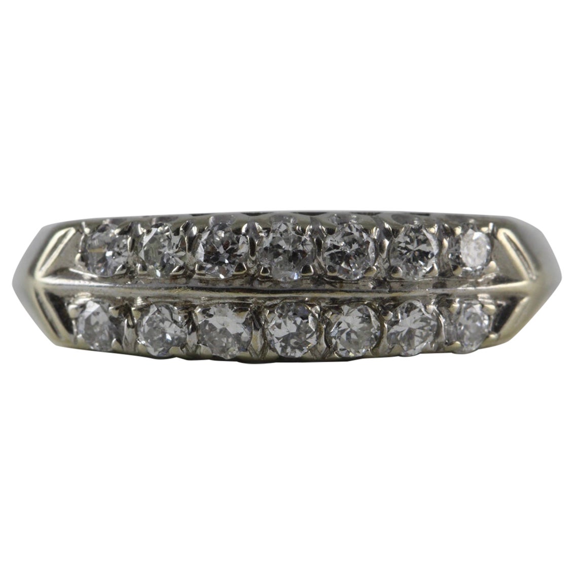 Fascia di diamanti a doppia fila in stile Art Deco in vendita