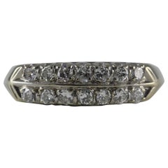 Art Deco Double-Row Diamond Band