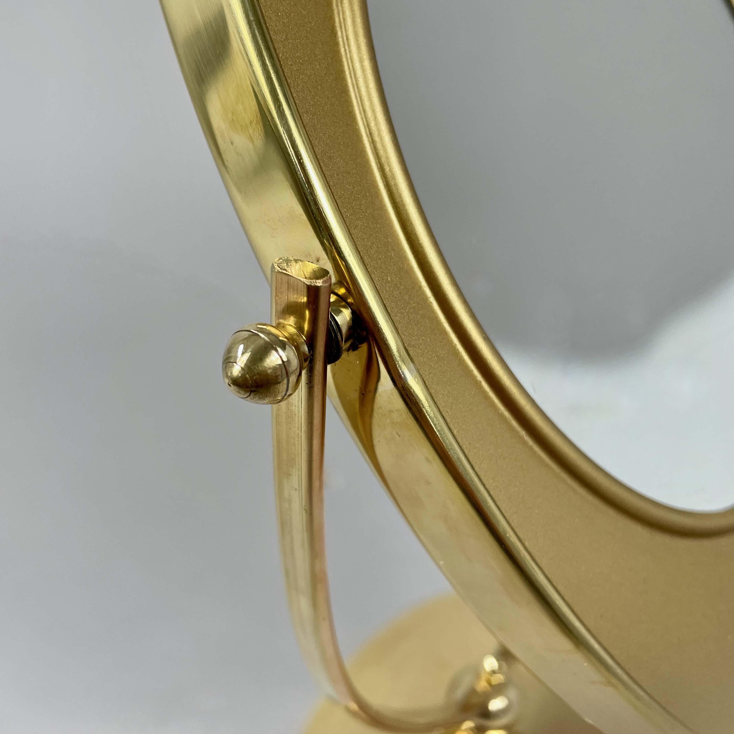 Art Deco Double-Sided Brass Table Mirror, Suecia Años 40 en venta 5