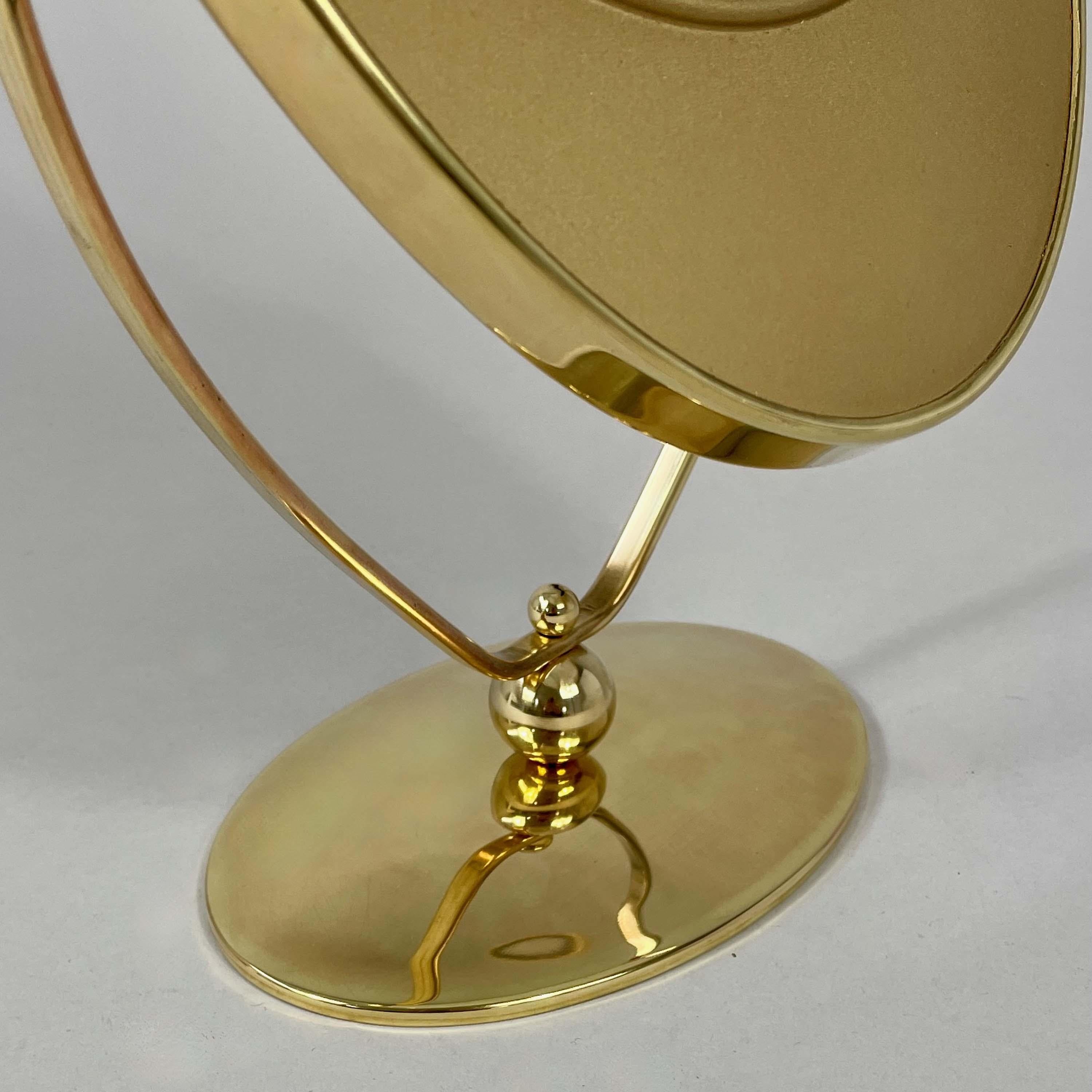 Art Deco Double-Sided Brass Table Mirror, Suecia Años 40 en venta 6