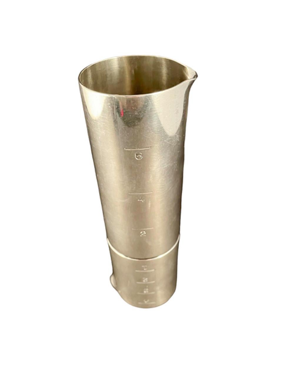 Art Deco Double Sided Jigger 4oz & 8oz Capacities, Silver Plate, by Napier 1