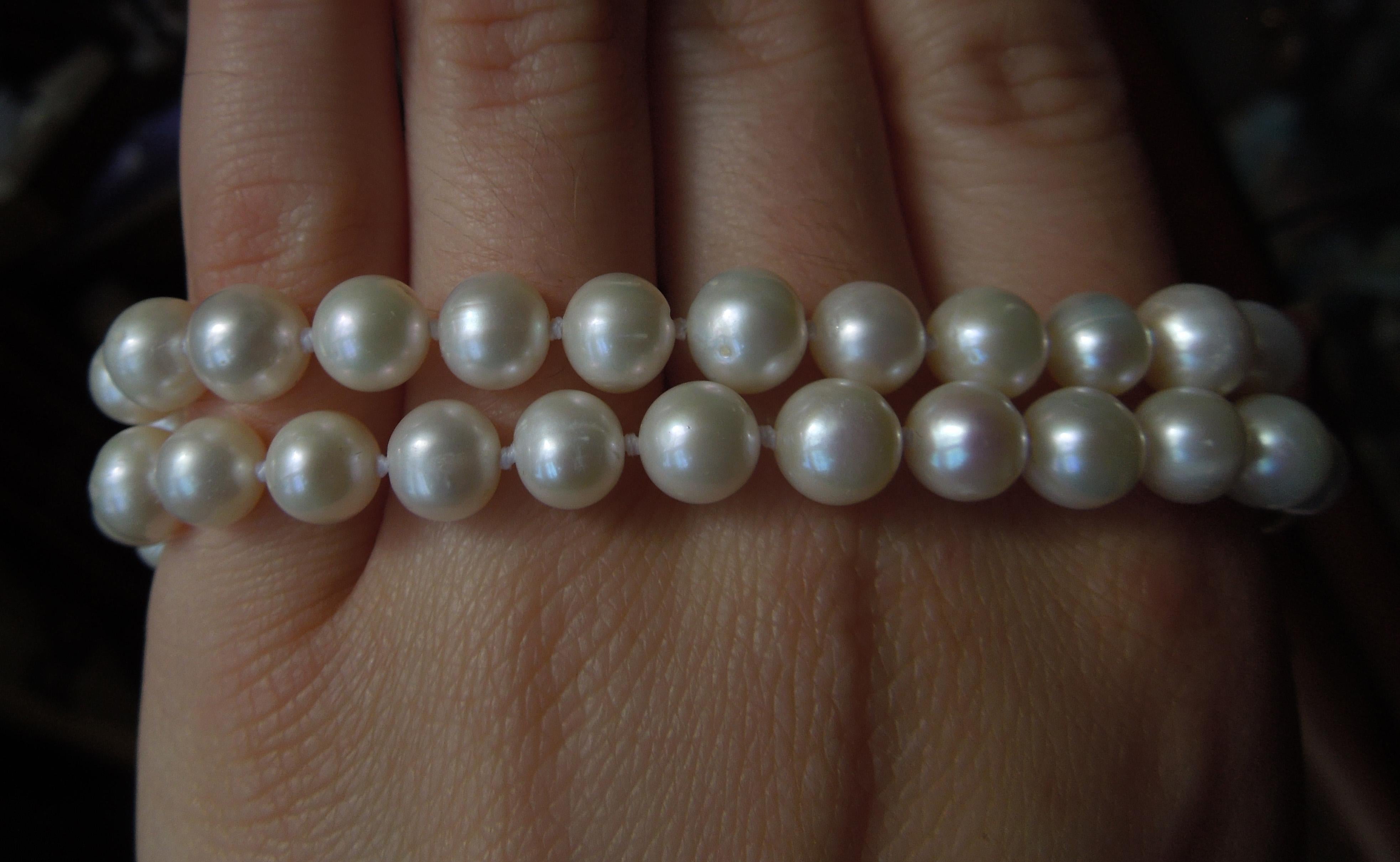 2 layer pearl necklace