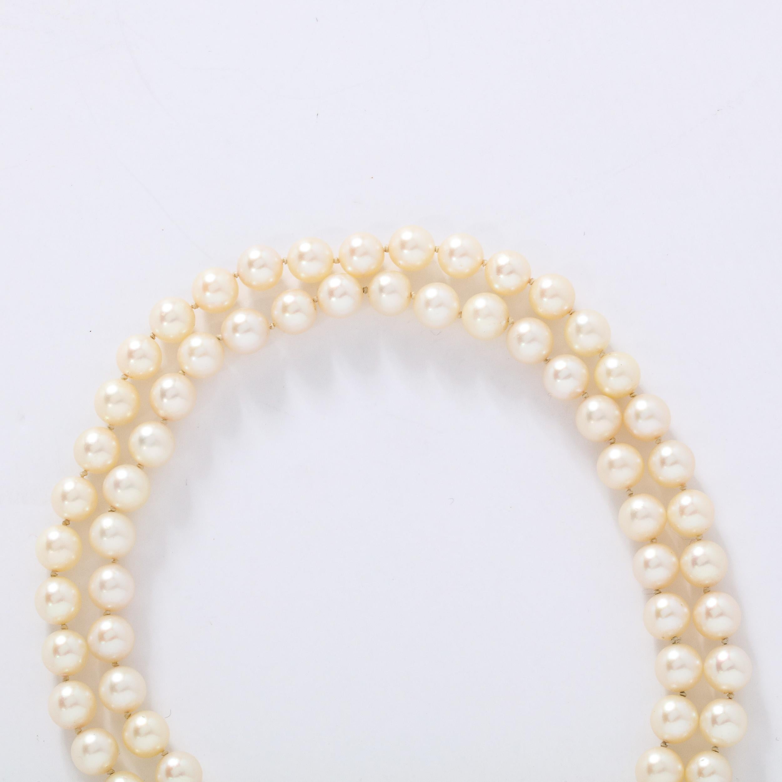 antique double strand pearl necklace