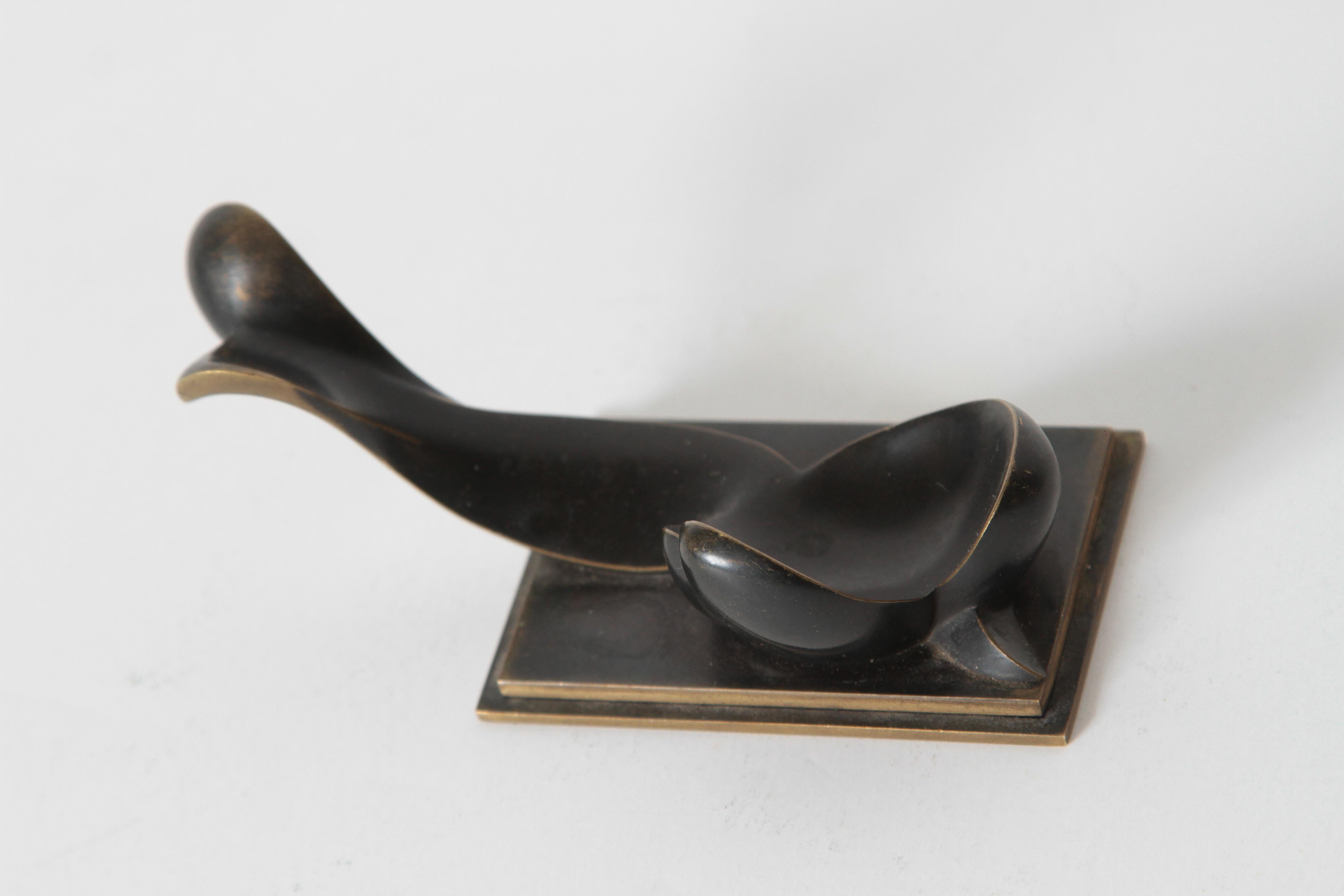 Art Deco Dr. Albert Reimann Signed German Bronze Pipe Rest, Austrian Influenced 3