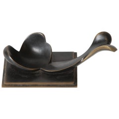 Art Deco Dr. Albert Reimann Signed German Bronze Pipe Rest, Austrian Influenced