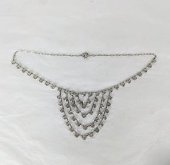 Art Deco Draped Crystal Paste Necklace