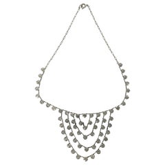 Antique Art Deco Draped Crystal Paste Necklace