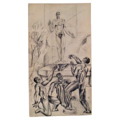 Art Deco Drawing Resurrection, Circa 1930