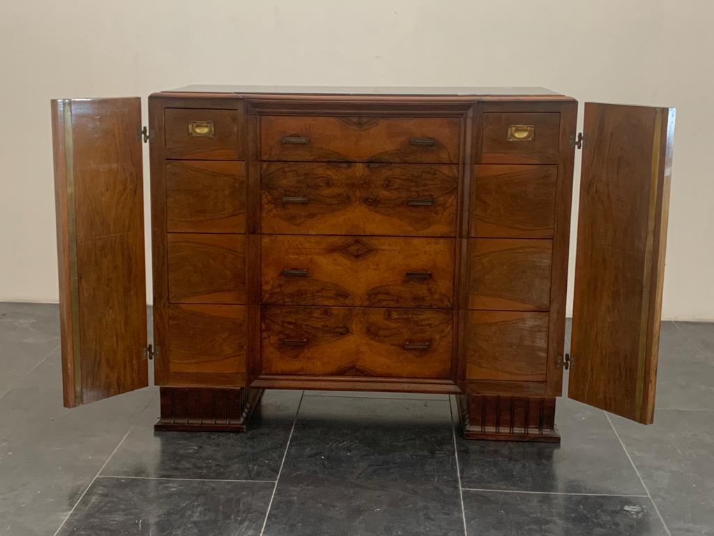 Art Deco Dresser & Bedside Tables Set, Set of 3 3