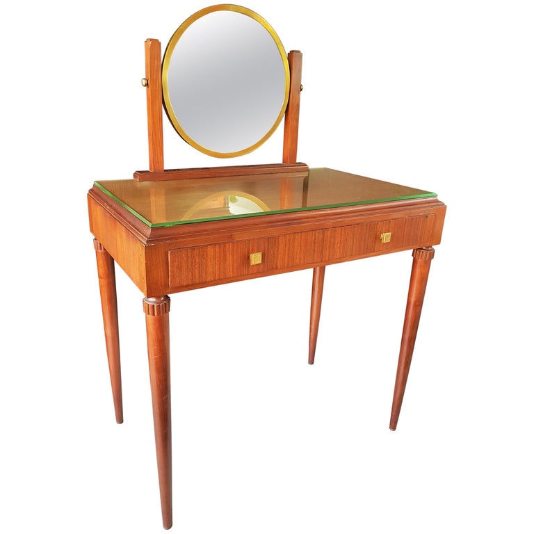 Art Deco Dresser Vanity Desk Signed by Majorelle, France, 1938 For Sale