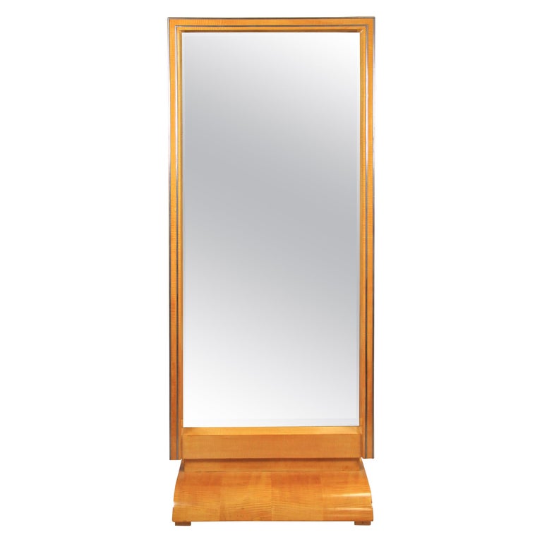 Art Deco Dressing Mirror Full Length Freestanding, Austria, circa 1930