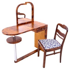 Art Deco Dressing Table and Chair, Poland, ca. 1950.
