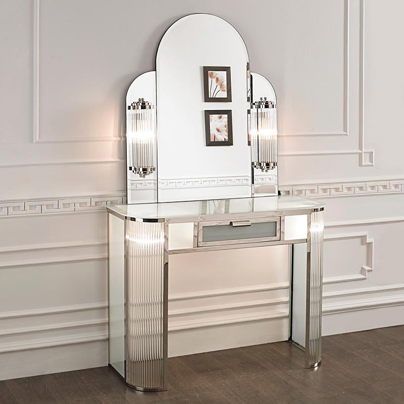 art deco dressing table with mirror