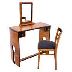 Juego de tocador + silla Art Déco, Polonia, Art Déco, ca. 1940.