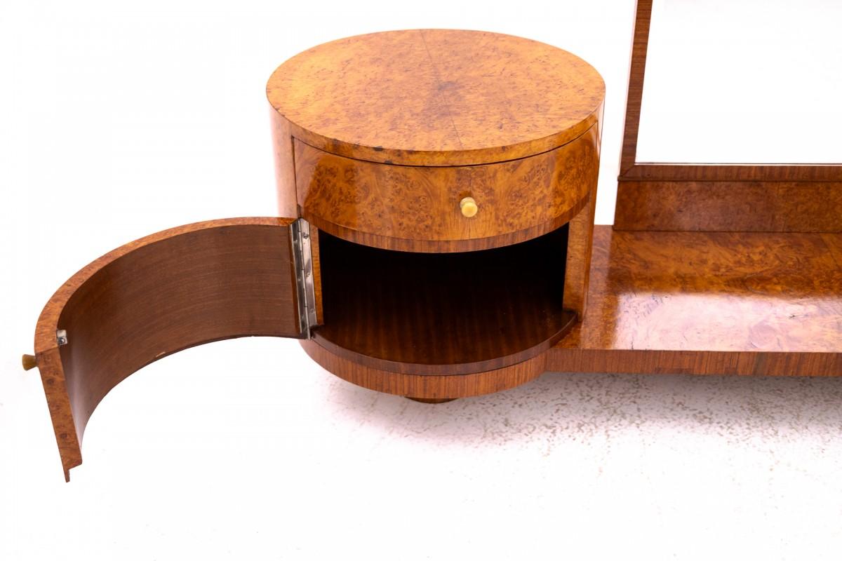 Art Deco dressing table from the mid-20th century, Poland. In Good Condition For Sale In Chorzów, PL