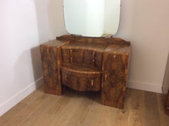 Art Deco Dressing Table in a Stunning Figured Walnut