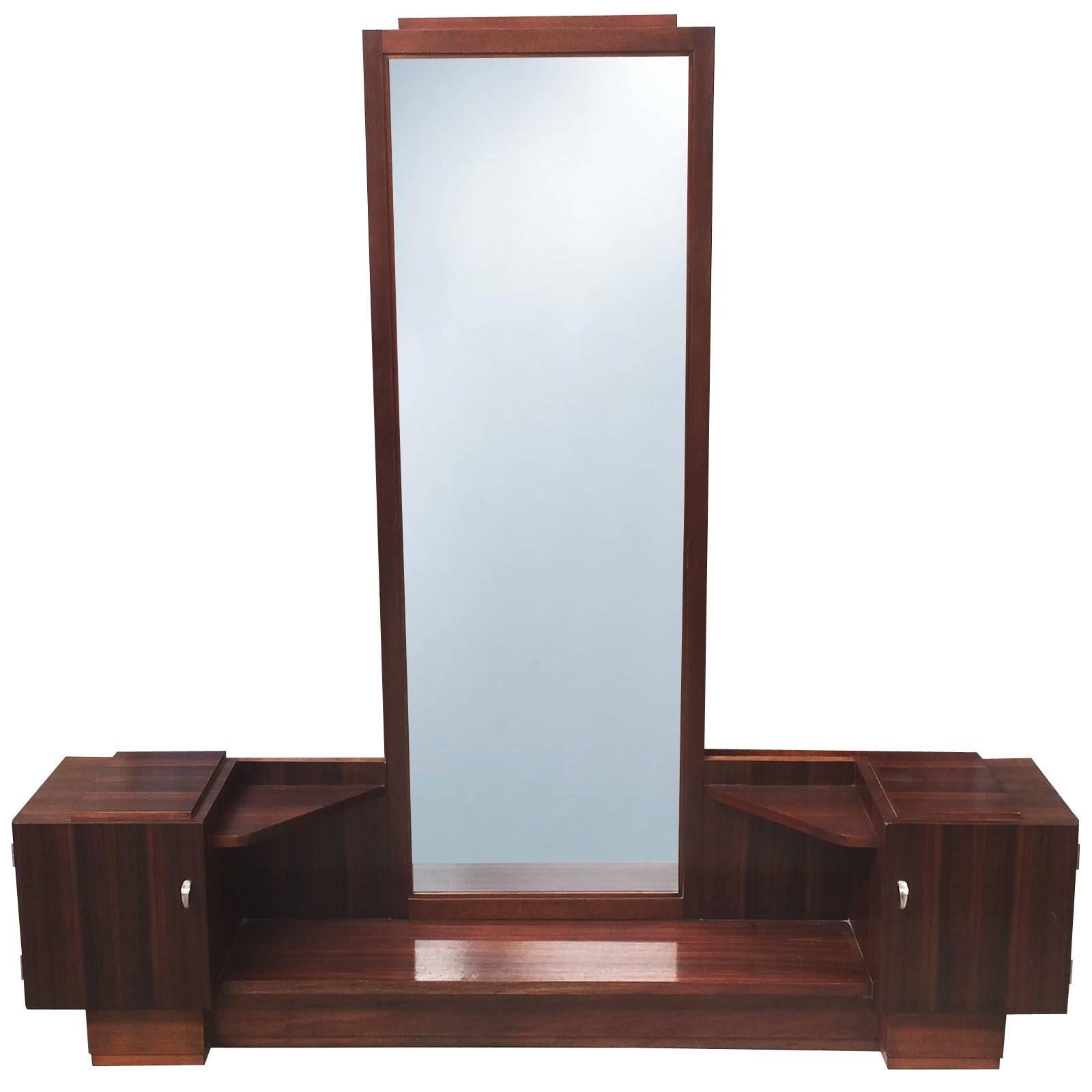 Art Deco Dressing Table in Macassar Wood by Majorelle For Sale