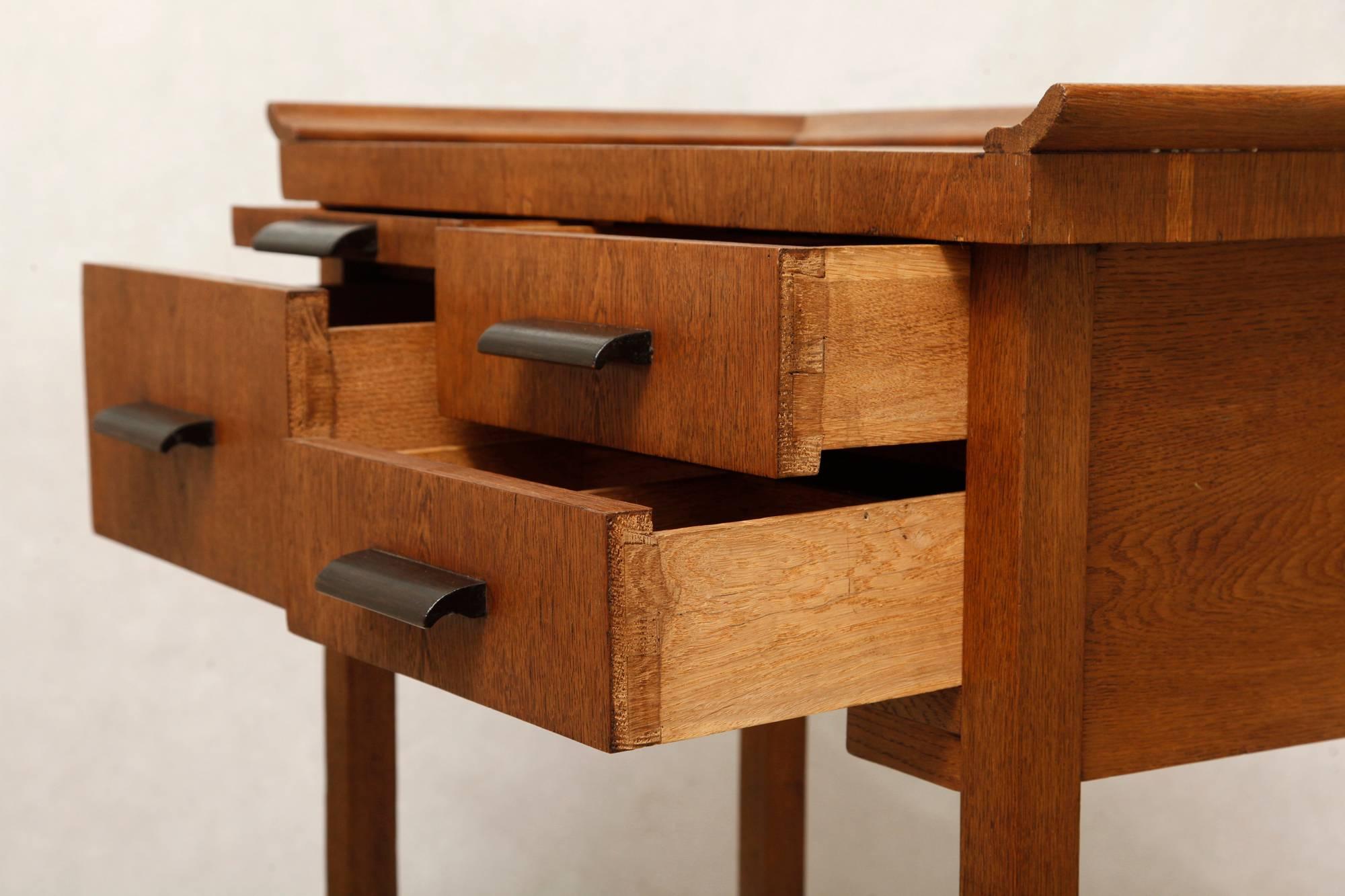 Art Deco Dressing Table, Oak and Vintage, 1950s 10