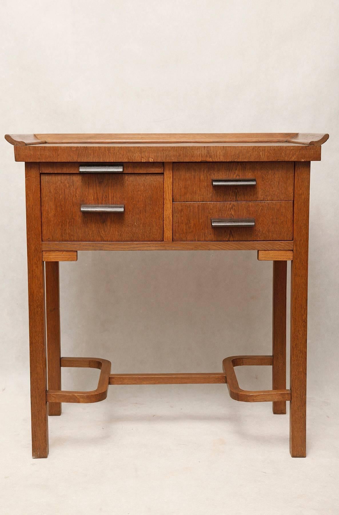 Mid-20th Century Art Deco Dressing Table, Oak and Vintage, 1950s