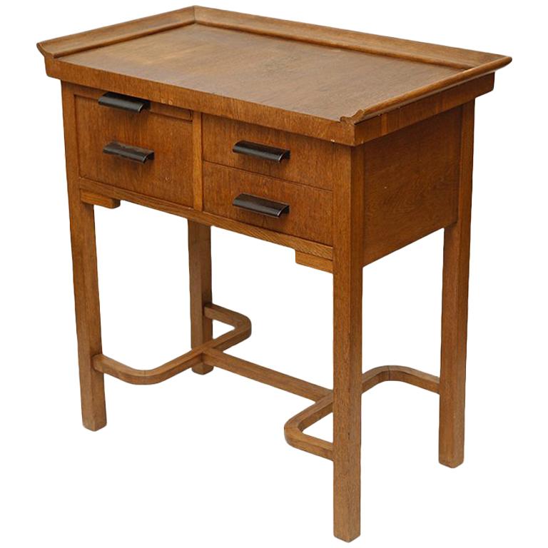 Art Deco Dressing Table, Oak and Vintage, 1950s