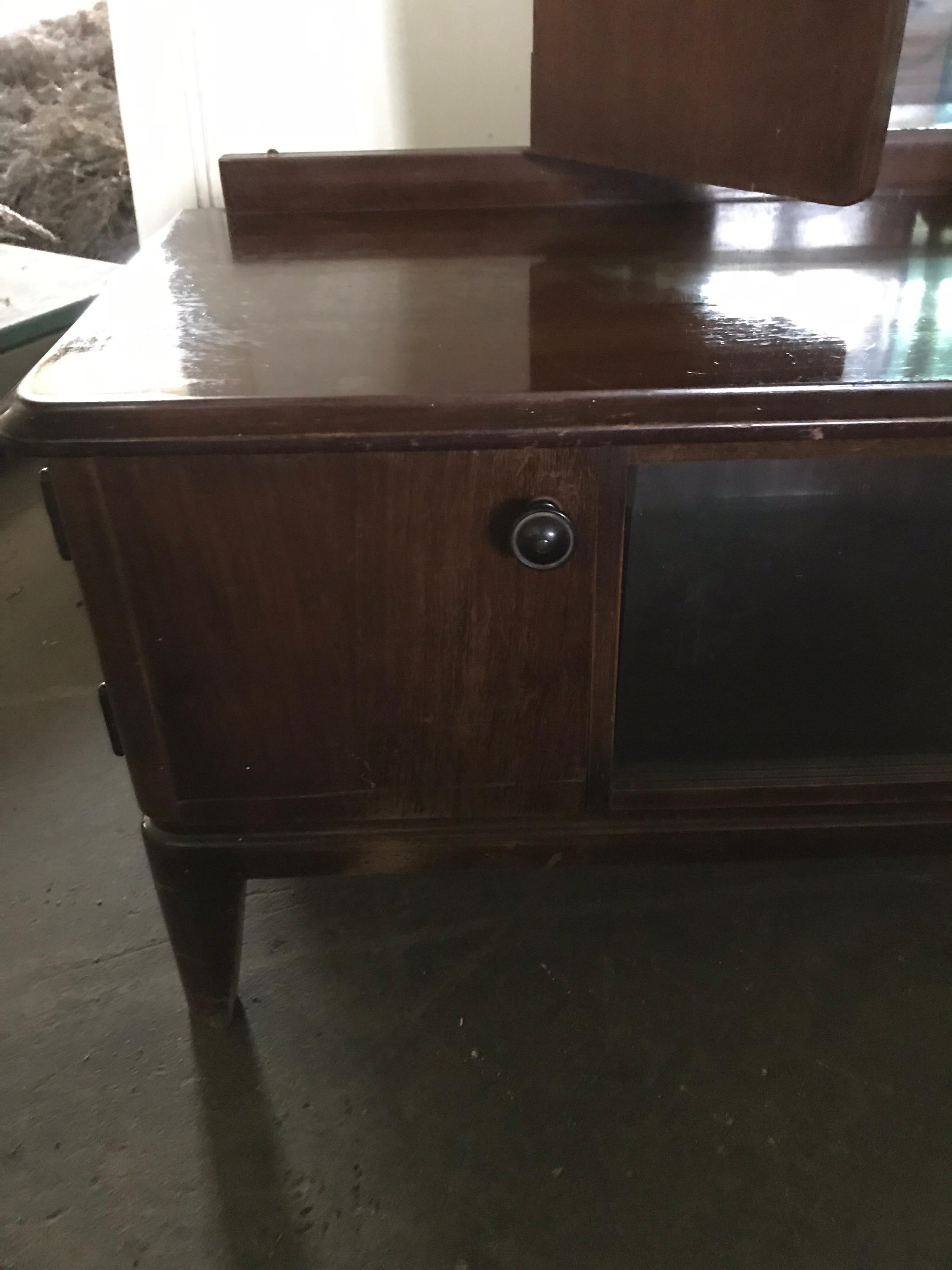 Stained Art Deco Dressing Table or Vanity For Sale