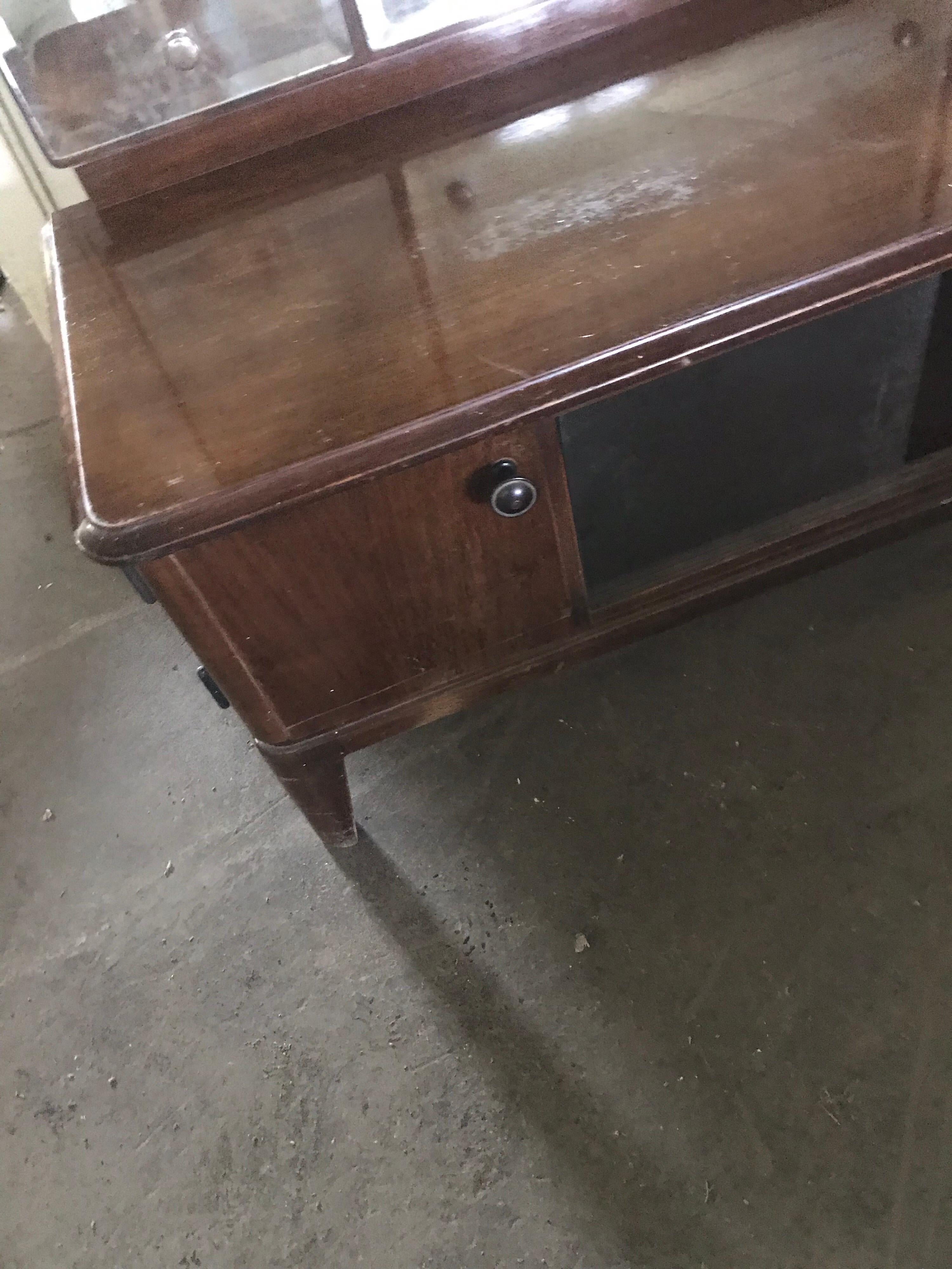 Walnut Art Deco Dressing Table or Vanity For Sale