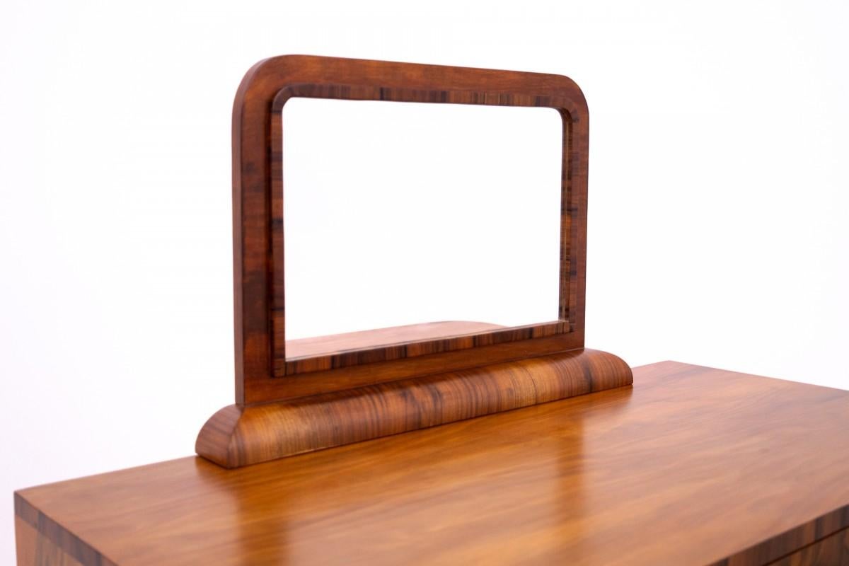 Mid-20th Century Art Deco dressing table, Poland, 1930s. For Sale