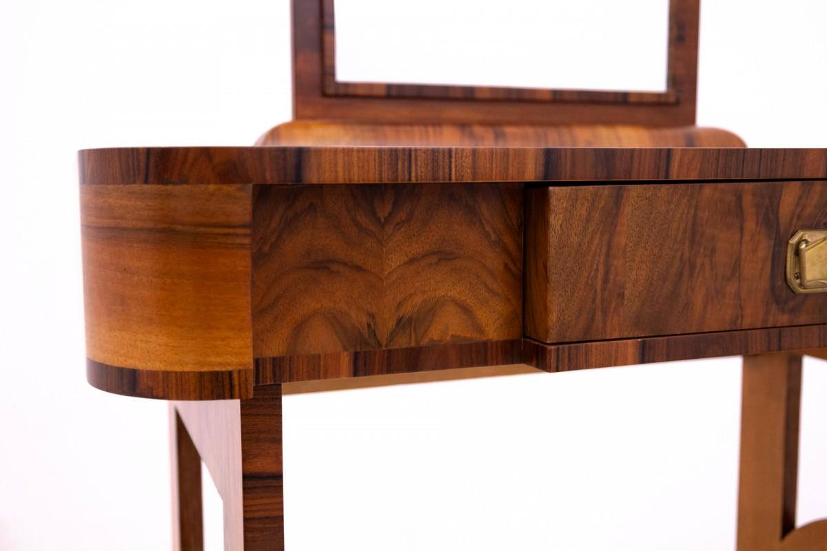 Glass Art Deco dressing table, Poland, 1930s. For Sale