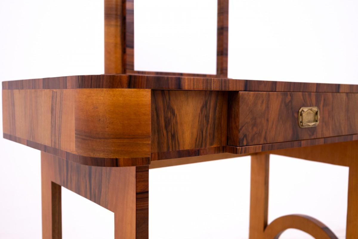 Glass Art Deco dressing table, Poland, circa 1930. For Sale