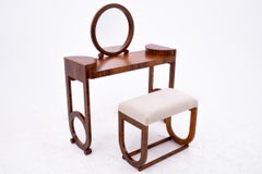 Art deco dressing table + seat set, Poland, Art Deco, ca. 1940.