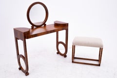 Art deco dressing table + seat set, Poland, Art Deco, ca. 1940.