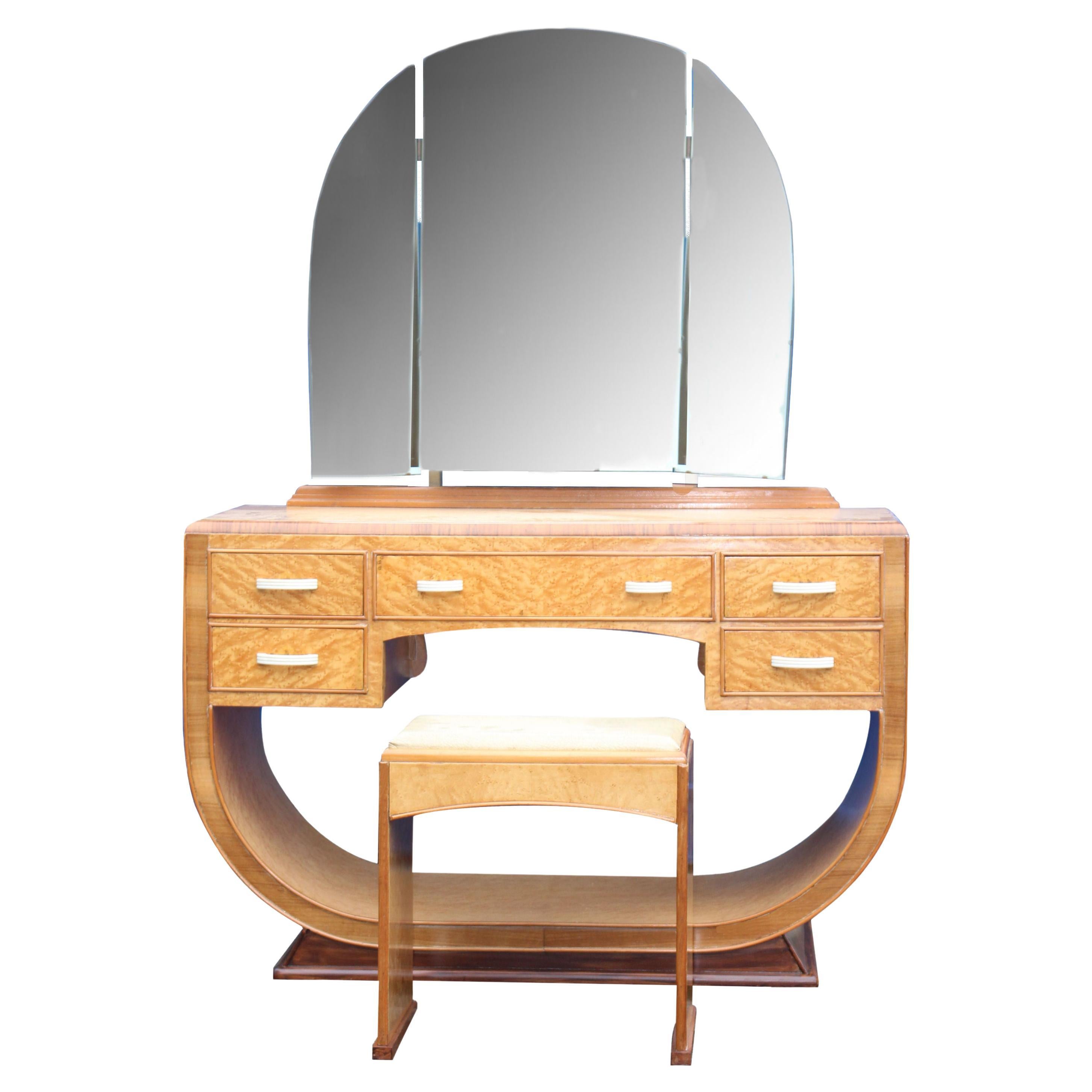 Rare 1930s Art Deco Dressing Table Attributed to Betty Joel For Sale at