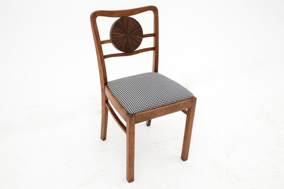 Art déco-Schminktisch mit Stuhl, Polen, ca. 1930. im Angebot 4