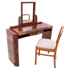 Art Deco dressing table with chair, Poland, ca. 1930