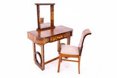 Art Deco dressing table with chair, Poslak, 1940s.