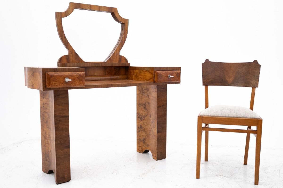 Art Deco dressing table with chair, Germany, circa 1940s  For Sale 5