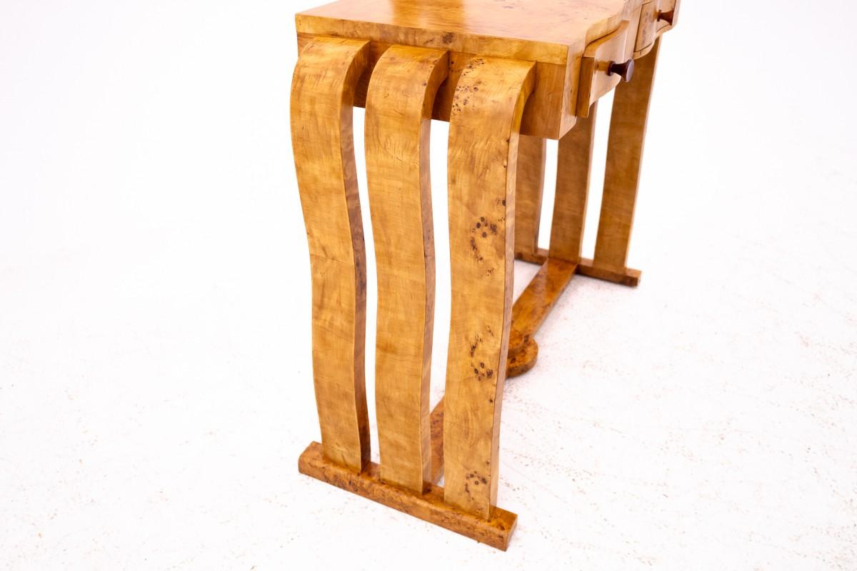 Art Deco Dressing Table with Seat, Poland, 1940s For Sale 7