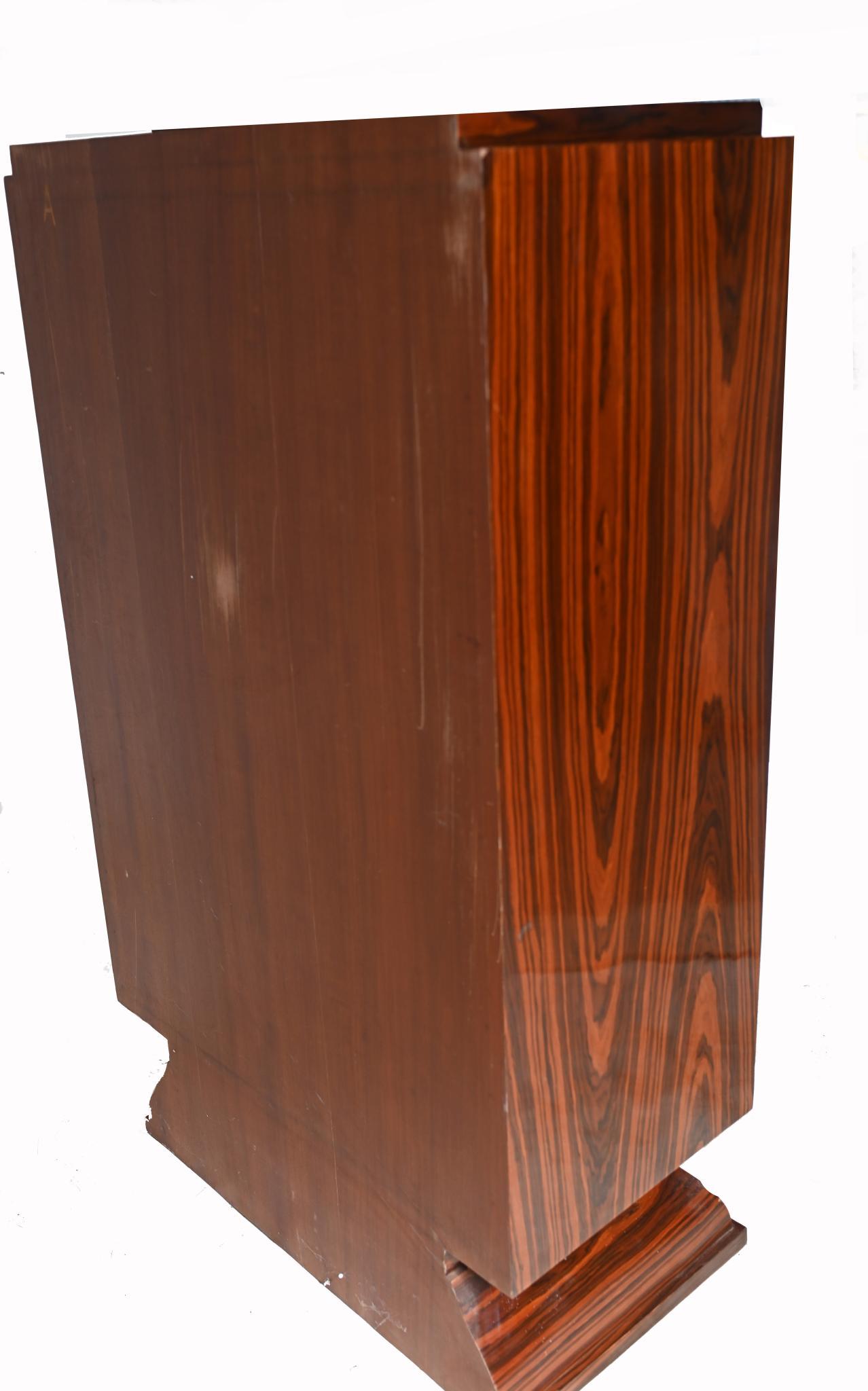 Walnut Art Deco Drinks Cabinet 1920s Cocktail Cabinets Furniture For Sale