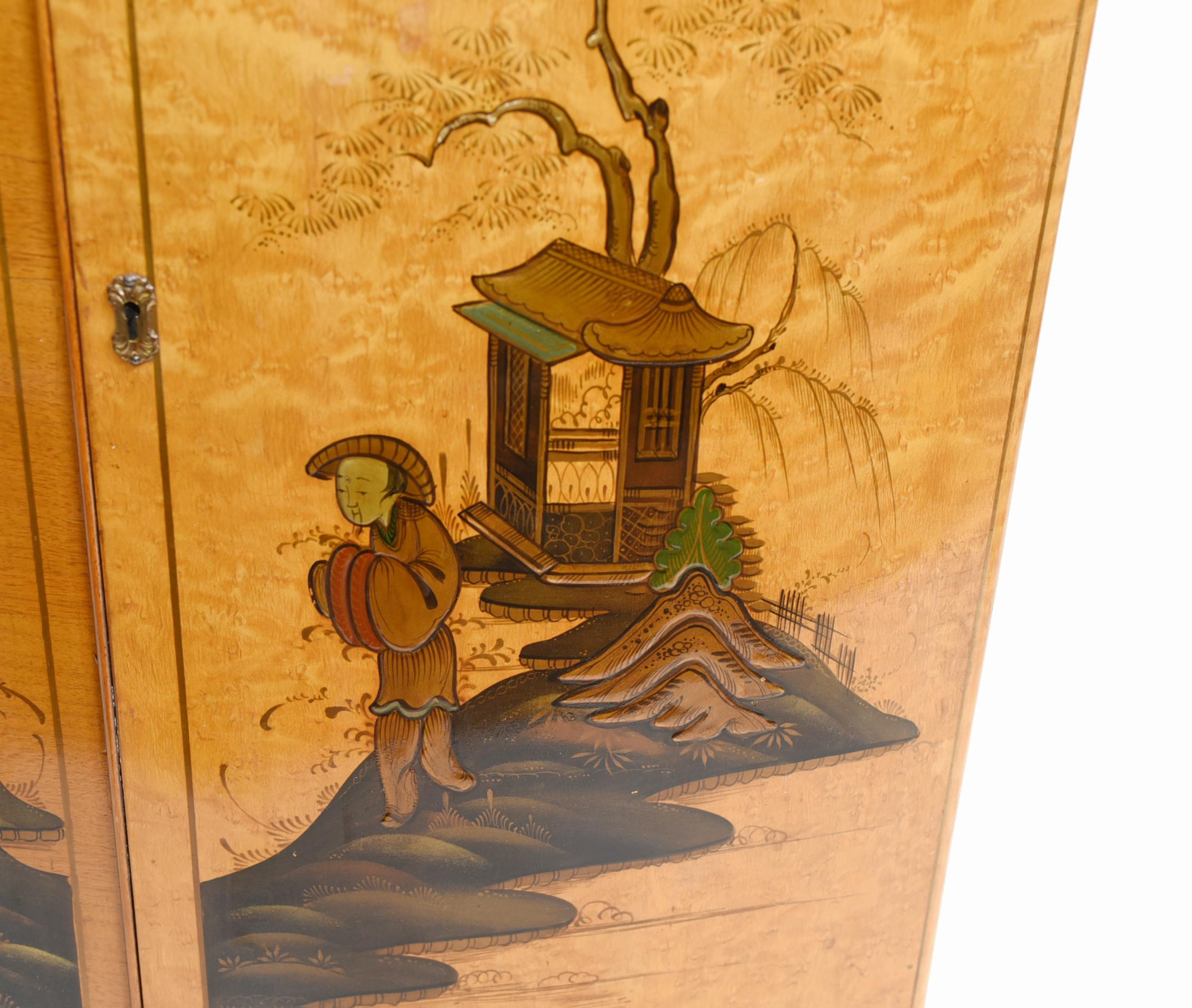 Art Deco Drinks Cabinet Chinoiserie Vintage Cocktail, 1930 1