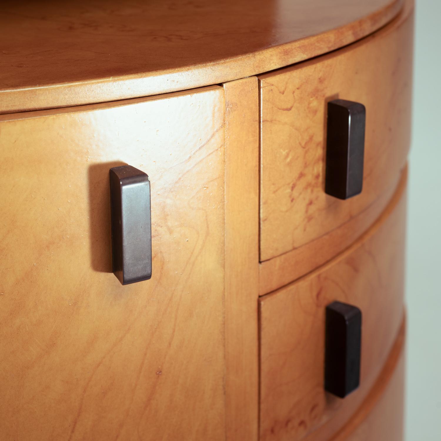 Meuble de bar Art Déco en bois de ronce peint d'imitation, Italie 1961 en vente 7