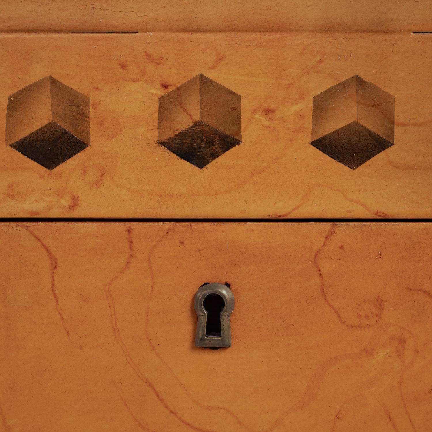 20ième siècle Meuble de bar Art Déco en bois de ronce peint d'imitation, Italie 1961 en vente