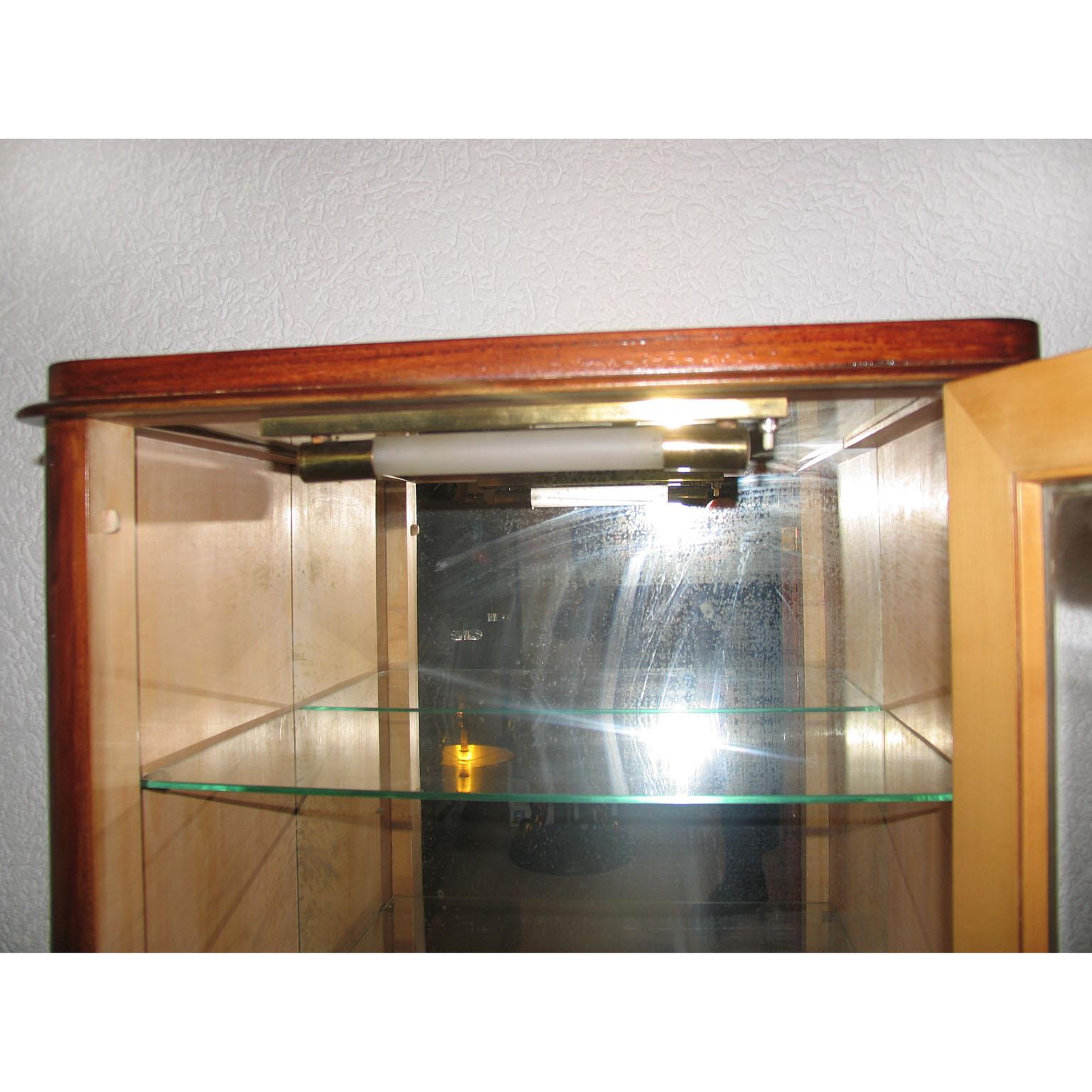 Art Deco Dry Bar, Luminous Vitrine, Display Cabinet, Jean Pascaud Style For Sale 3