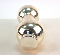 Art Deco Dumbbell Cocktail Shaker, Silver Plated